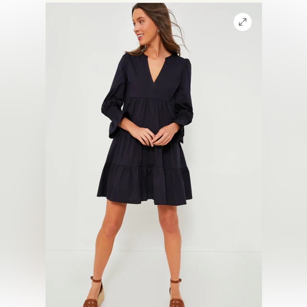 Pomander Place Kenzie Navy Crepe Dress